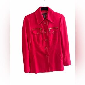 INC International Concepts Women's Vibrant Red Utility Jacket